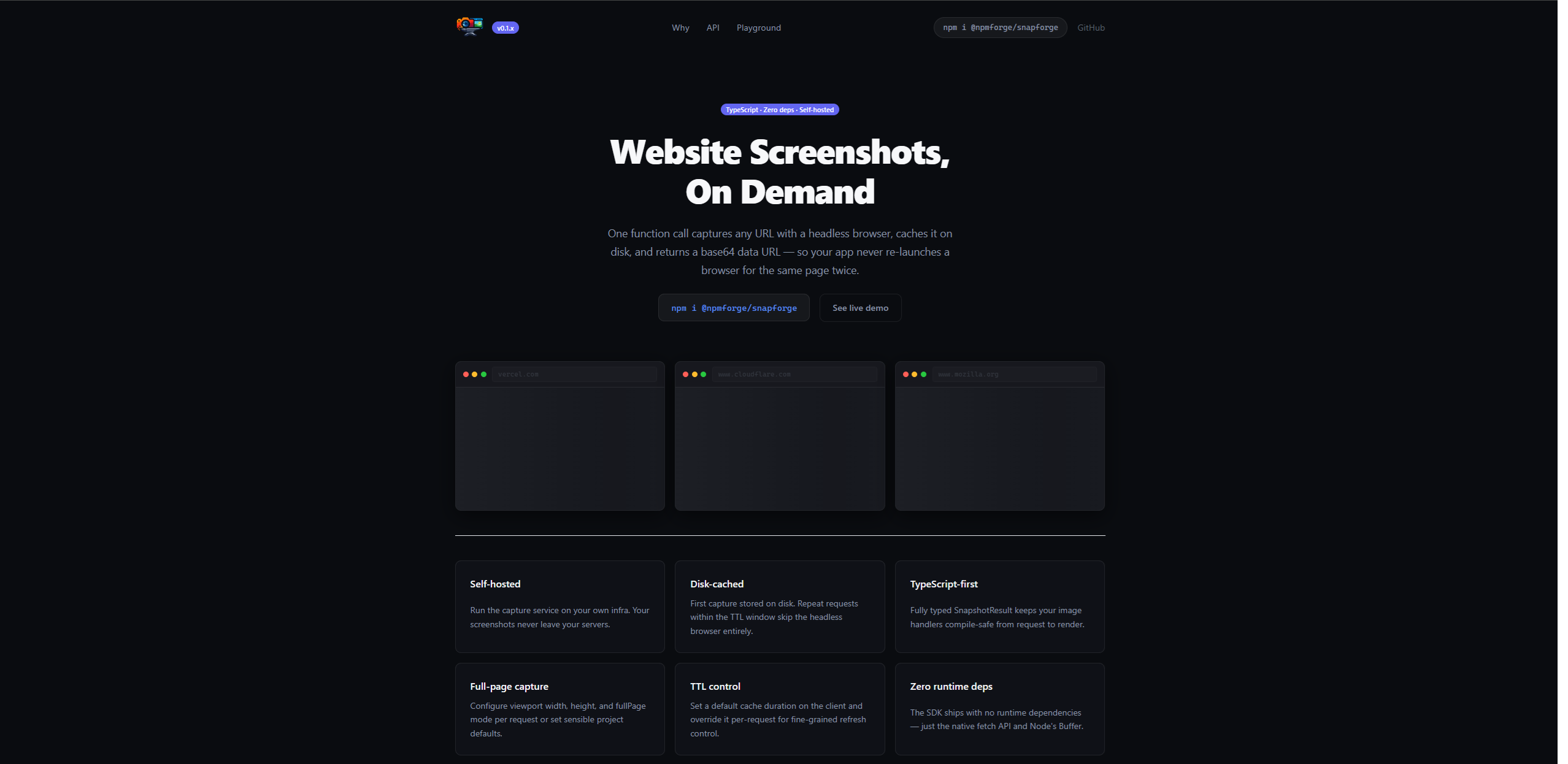 Snap Forge (NPM) preview